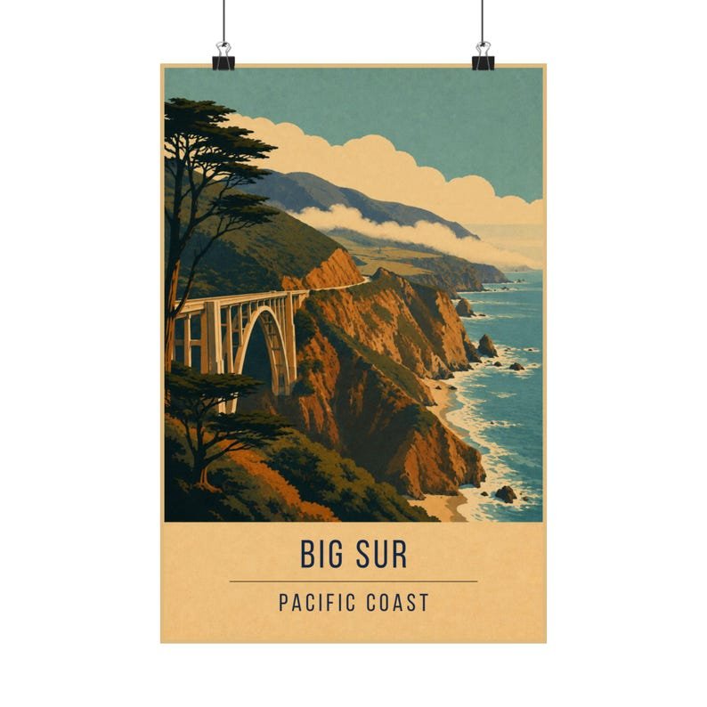 Big Sur Travel Poster — Vintage California Print | The Voyage Press